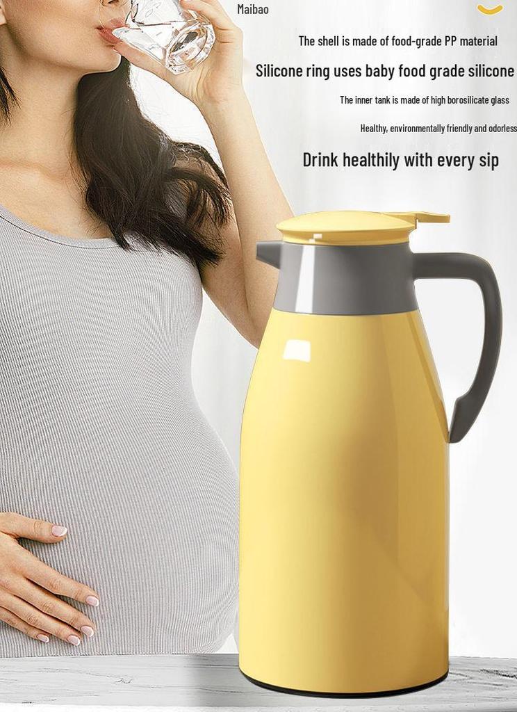 Large Capacity Glass Lined Thermos Flask - Portable Teapot & Warming Bottle