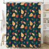 Fruit Shower Curtain Blue Green Red Yellow Orange Pears Apples Corn Design Waterproof Bathroom Decor Shower Panel Print Bathroom