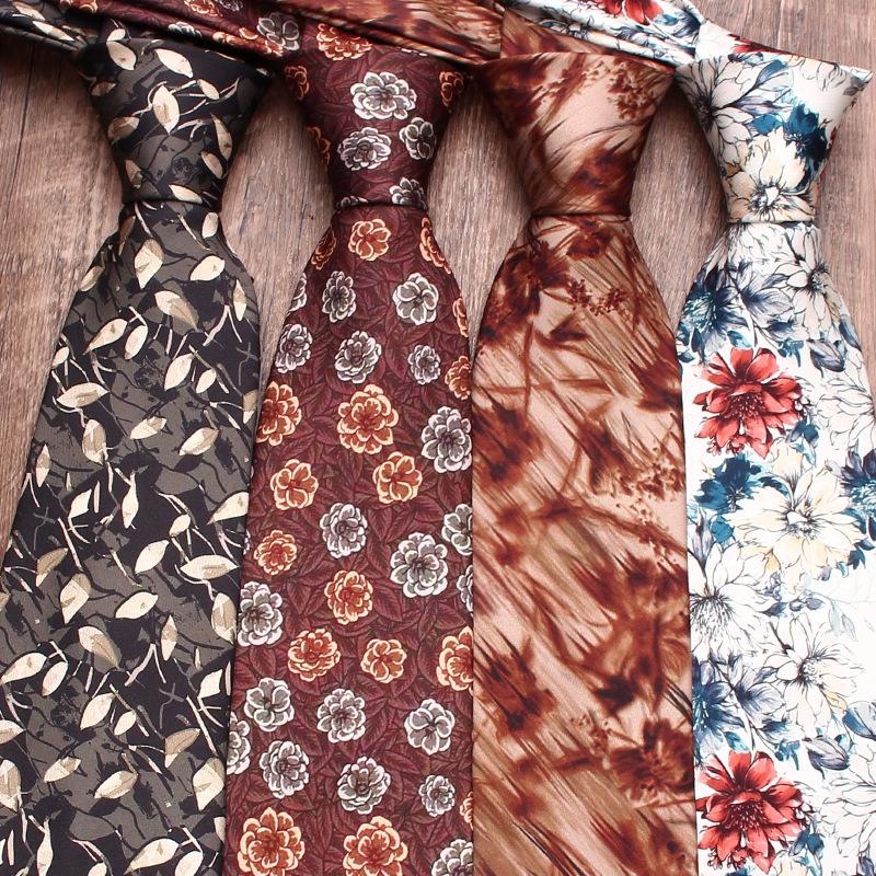 Rael 9Cm Business Casual Tie Men'S Printed Tie, Printed British Retro Tie