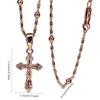 Roségoldene Italienische Handwerkskunst Exquisite Kleine Kreuz Halskette Schmuck Geschenk für Frauen