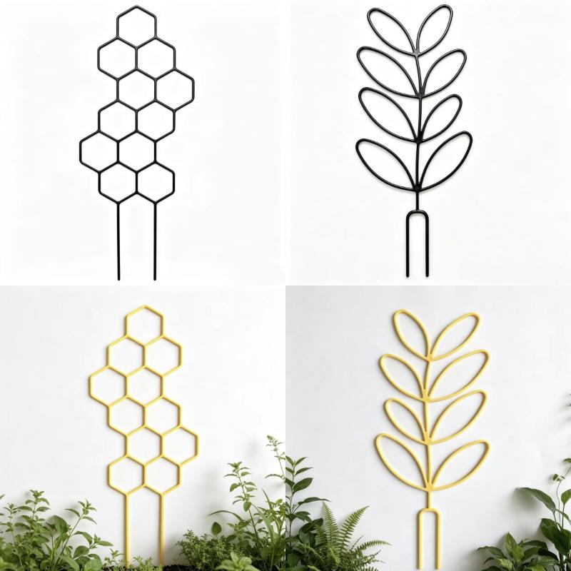 Honeycomb Trellis 2/4Pc Sturdy Plastic Support for Indoor Potted Climbing Plants