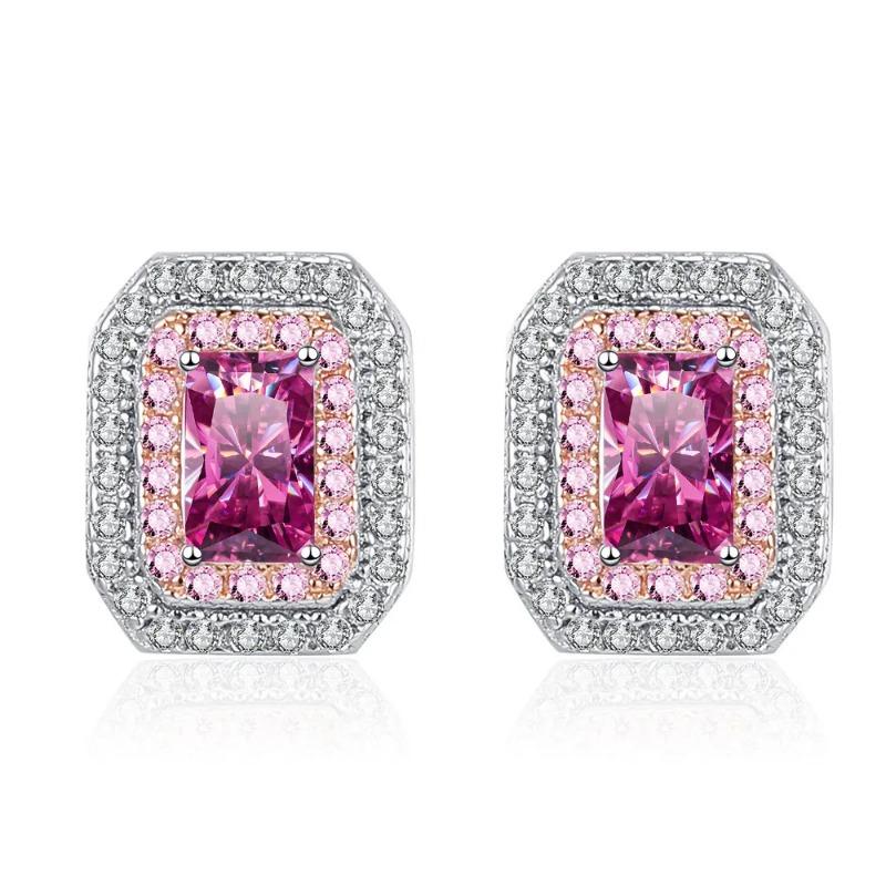 SACEGEMS Zertifizierte 0,5 ct D Farbe Moissanit Ohrstecker für Frauen Diamant Ohrstecker 925 Sterling Silber Hochzeit Schmuck GRA