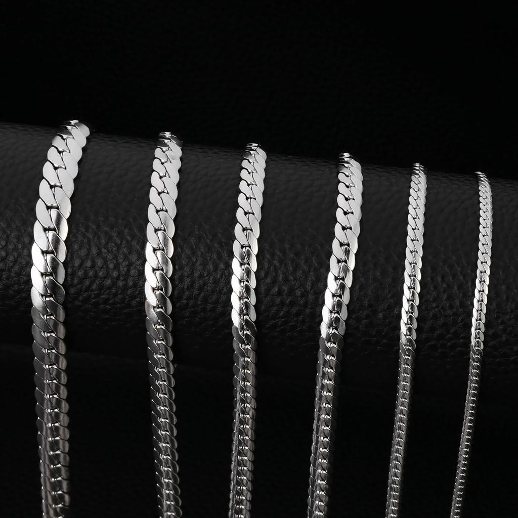 3-8MM Width Stainless Steel Chain Necklace For Men Women Gold Color High Quality Waterproof Choker Hip Hop Jewelry Gift