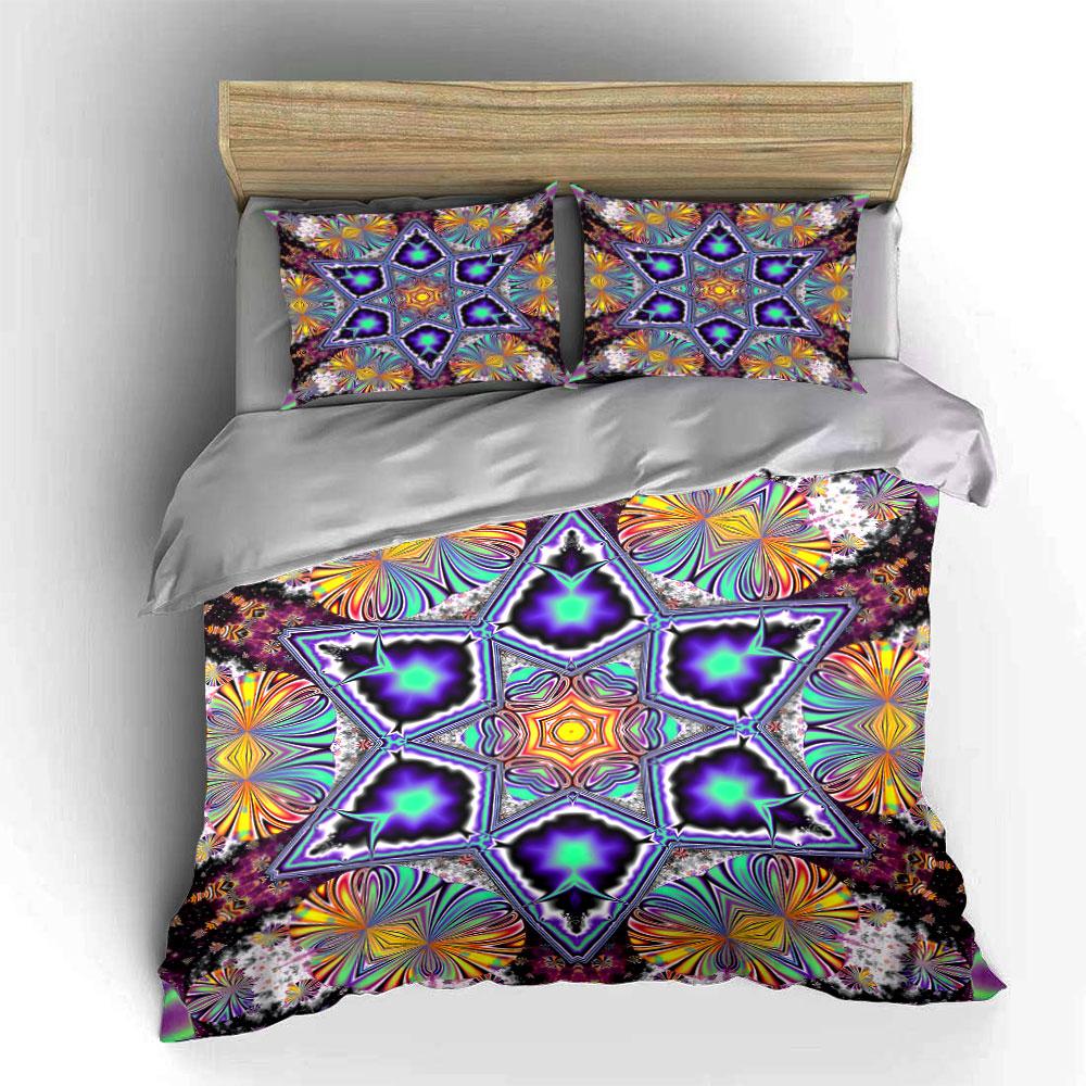 "Vivid cosmic kaleidoscope blooms" Bedding sets Duvet covers Pillowcases(1* Duvet Cover 2* Pillowcases without duvet insert)
