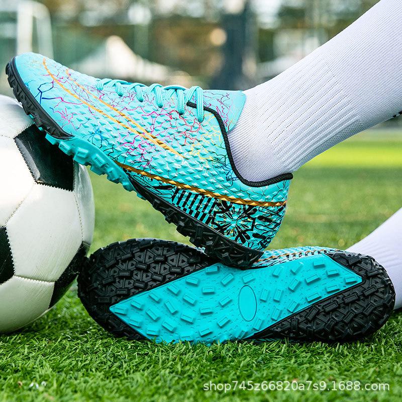2025 Professional Football Shoes Men's Long Nails TF Broken Nails Youth Grass Game Training Sports Shoes Autumn Non-slip