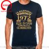 Vintage Gold Limited Edition Legends Were Born In 1972 50 Years Old TShirt 50th Birthday TShirt Black Tees Made In 1972 T Shirt