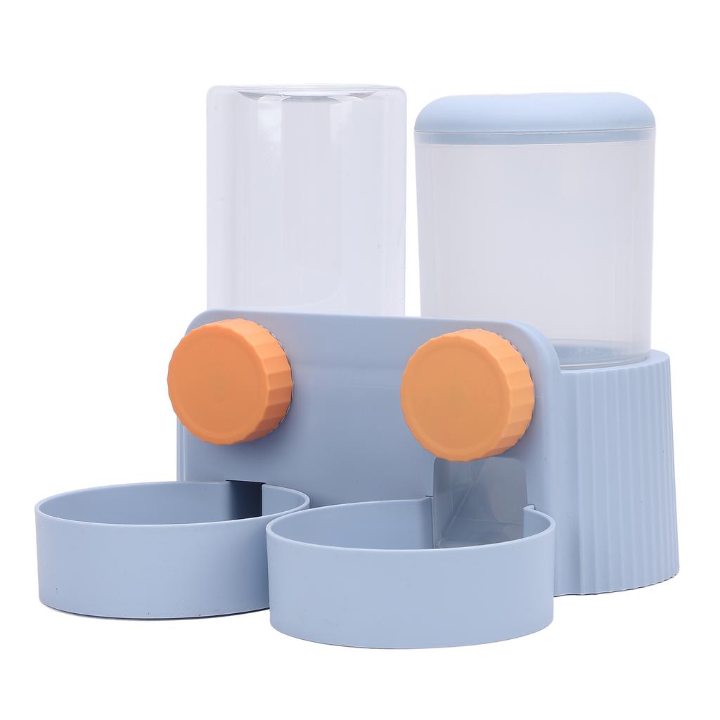Pet Food Bowl Water Bottle Dispenser Multifunctional Hanging Automatic Self Feeding and Waterer Set for Dogs Cats