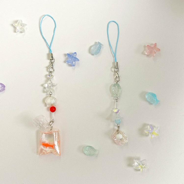 Handmade Beaded Phone Decoration Pendant Gold Silver Phone Chains Pendant