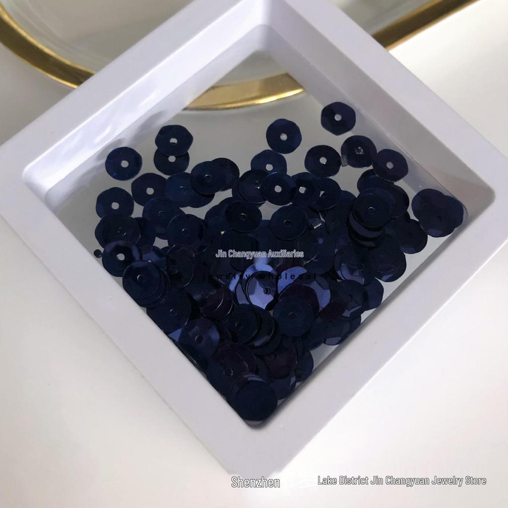 Deep Blue Series: 12-Color Seed Bead & Sequin Set for DIY Clothing Accessories