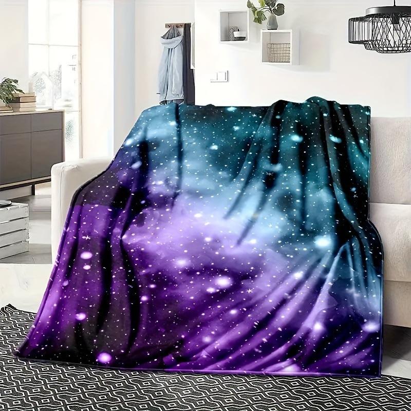 Dream Galaxy Flannel Mar Blanket Digital Printing Space Blanket Planet Sofa Blanket