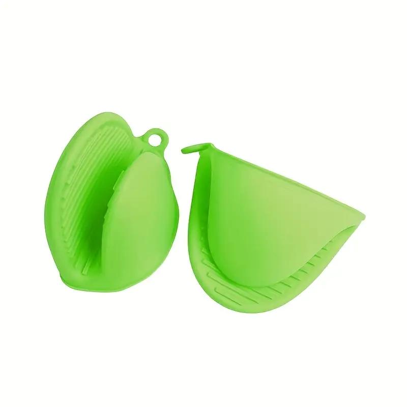 2ks Rukavice do trouby Silikonové rukavice odolné proti přiskřípnutí Proti opaření Protiskluzové rukavice Klipy Držák na hrnce Rukavice na vaření Pečicí rukavice