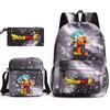Dragon Ball Super Z Printed Backpack 3-Piece Set Casual Outdoor School Bag 3-Piece Set