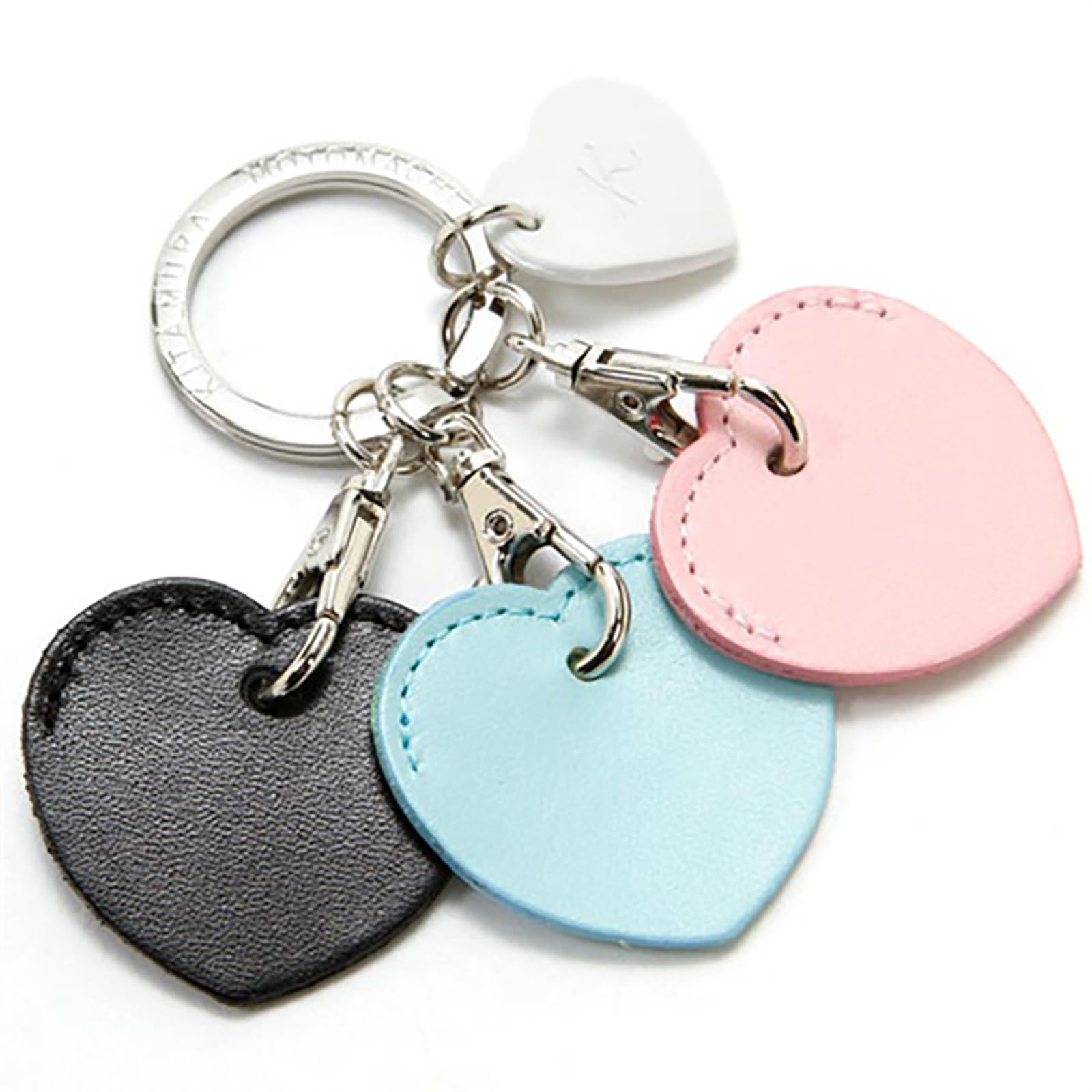 

Kitamura Heart-Shaped Charm Keychain NH0687 BlackIce Blue [Black] 15211