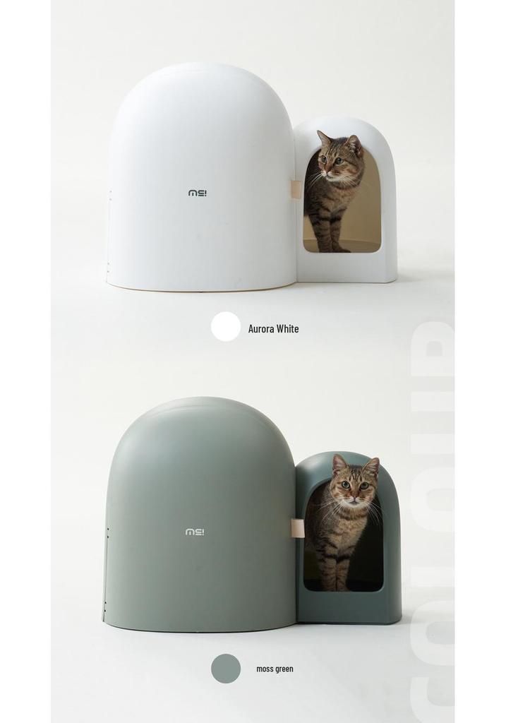 Mochi Fully Enclosed Extra Large Cat Litter Box – Odor-Proof, Anti-Splash Hallway Style
