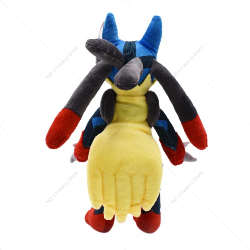 16-31cm Standing Lucario Shiny Plush Doll Cute Mega Riolu Animal Stuffed Quality Peluche Toy Children Halloween Gifts