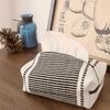1pc Fashion Farmhouse Style Tissue Box Cover | Woven Style Tissue Box For Living Room, Dining Table, And Car - Modern Art Style