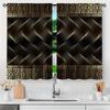 Blackout Jit Geometric Wavy Curtains Polyester Home Decor Curtain Set Of 2 Made With Rod Pocket Washable