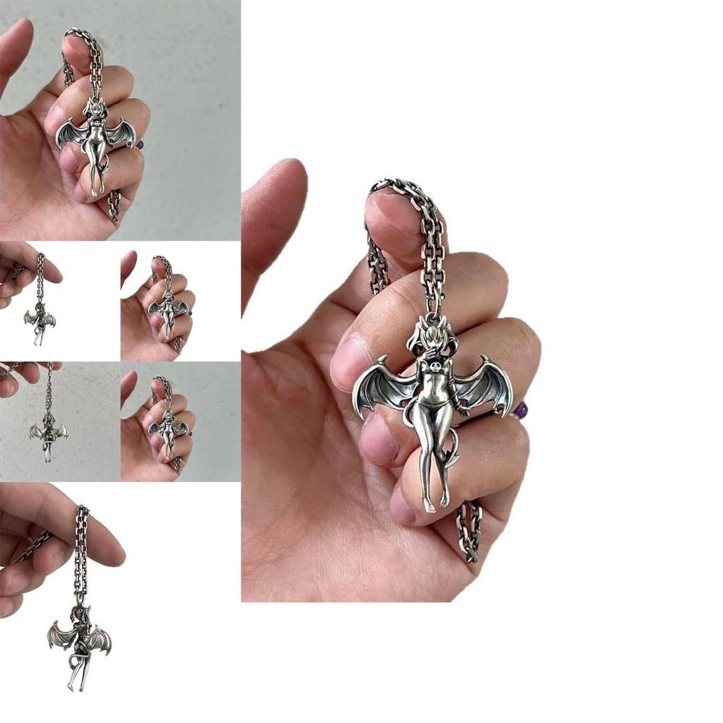 Romantic Angel Necklace With Cartoon Figure And Chain For Daily Wear