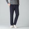 LangSha Men's Spring Autumn Elastic Loose Fit Straight Leg Casual Trousers