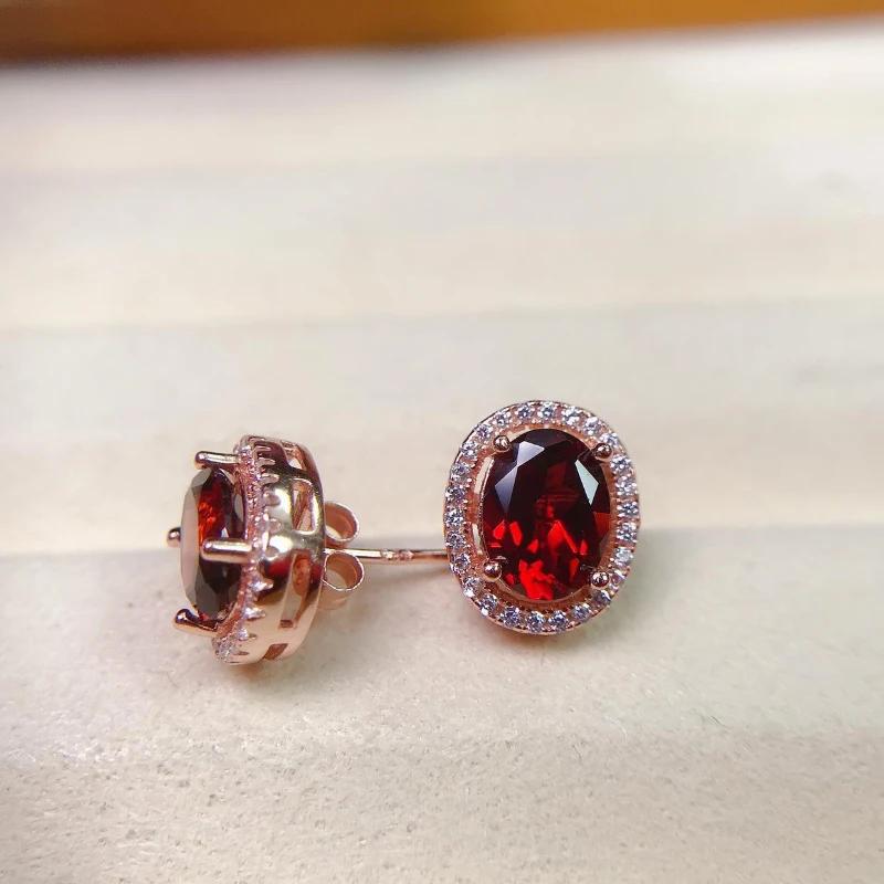 Creative Design Exquisite Crystal Ruby Stud Earrings New In Classic Retro Wedding Bridal Accessories Jewelry for Women