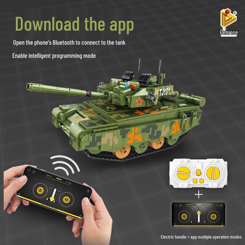 Remote Control Tank: Type 99 & Leopard Building Blocks Educational Toy for Children (676001)