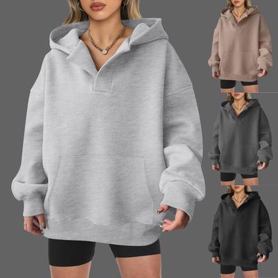 Γυναικείο Φαρδύ Φούτερ Oversized Κυρίες Μονόχρωμο Μακρυμάνικο Πουλόβερ Αθλητικό Πουκάμισο για Φθινόπωρο Χειμώνα