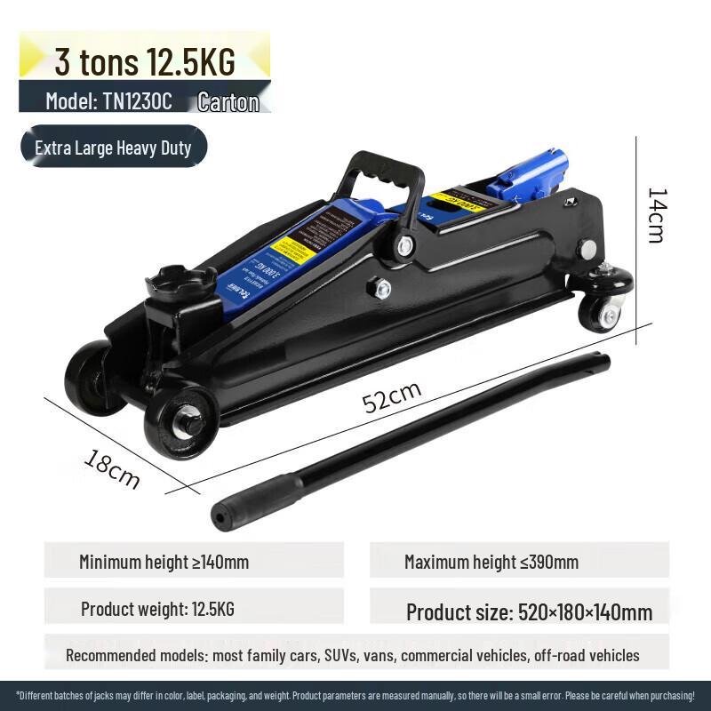 Richiang Tunide 3-5 Ton Horizontal Hydraulic Car Jack