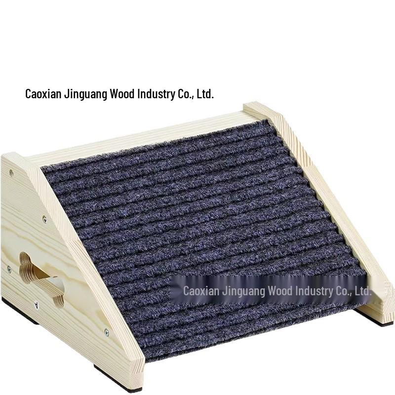 Solid Wood Low-Angle Ramp for Small Pets: Dog & Cat Stair Assist