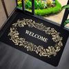 Vintage Welcome Floral Decorative Doormat Entryway Living Room Bedroom Floor Mat Home Decor Multi Color Baroque Stylish Design
