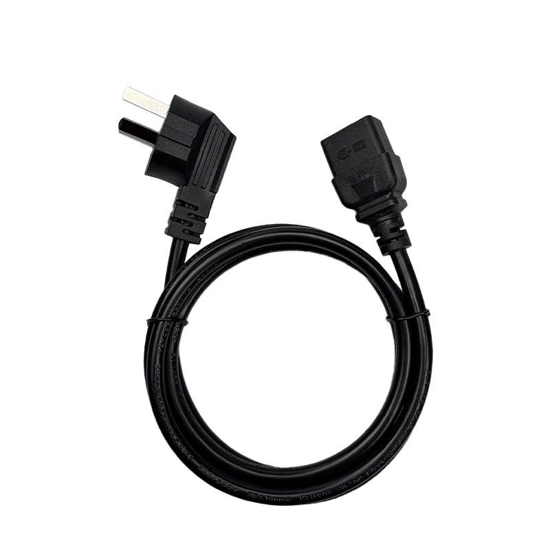 

10A Plug with C19 Oxygen-Free Copper Core Insulated Flame-Retardant Power Cord for Monitors and Printers 1.5 sqmm 1.5 meters