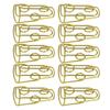 50 Pcs Paper Clips Coffee Cup Shape Office Home Plastic Coated Wire Golden Yellow Paper Clips for Notebook Bookmark