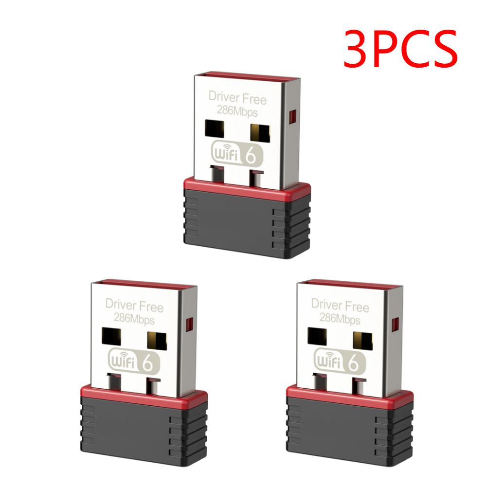 1-5PCS USB Adapter 2.4GHz 286Mbps Wireless USB WiFi Network Adapter AX Protocol High Speed USB Receiver for Desktop Computer