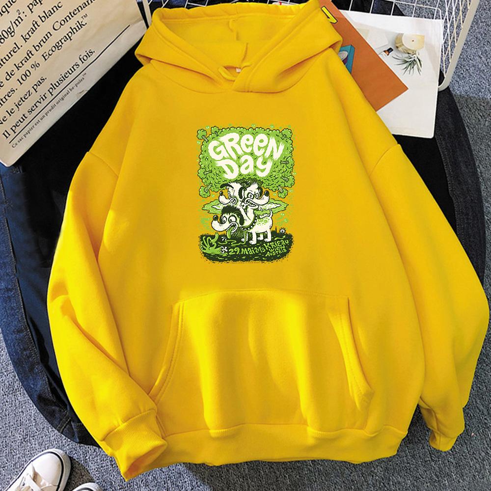 G-green Day Music Rock Band Oversized Hoodie Handsome Long-sleeved Sweatshirt Four Seasons Sense of Design Aesthetic