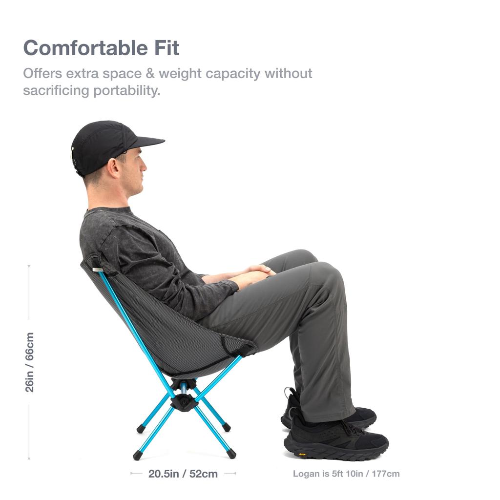 Helinox Chair Zero Large Ultra Lightweight Compact Backpacking Chair Gray