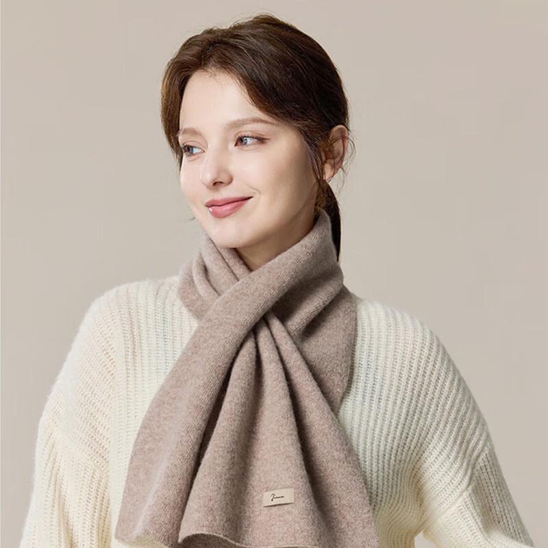 JIUMU Women's Double-Layer Warm Wool Cashmere Scarf