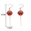 Lollipop Drop Earrings Handmade Creative Cute Sweet Attrative Resin Candy Dangle Jewelry Ornament