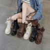 Thick-soled hollow Martin boots autumn new hollow breathable mesh boots punching hole Martin boots heightening women's boots