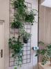 Modern Metal Wall Flower Stand Hedera 2 Black - Large Flower Trellis for Walls, Modular Plant Panel Vertical Garden with 5 Hoops 15