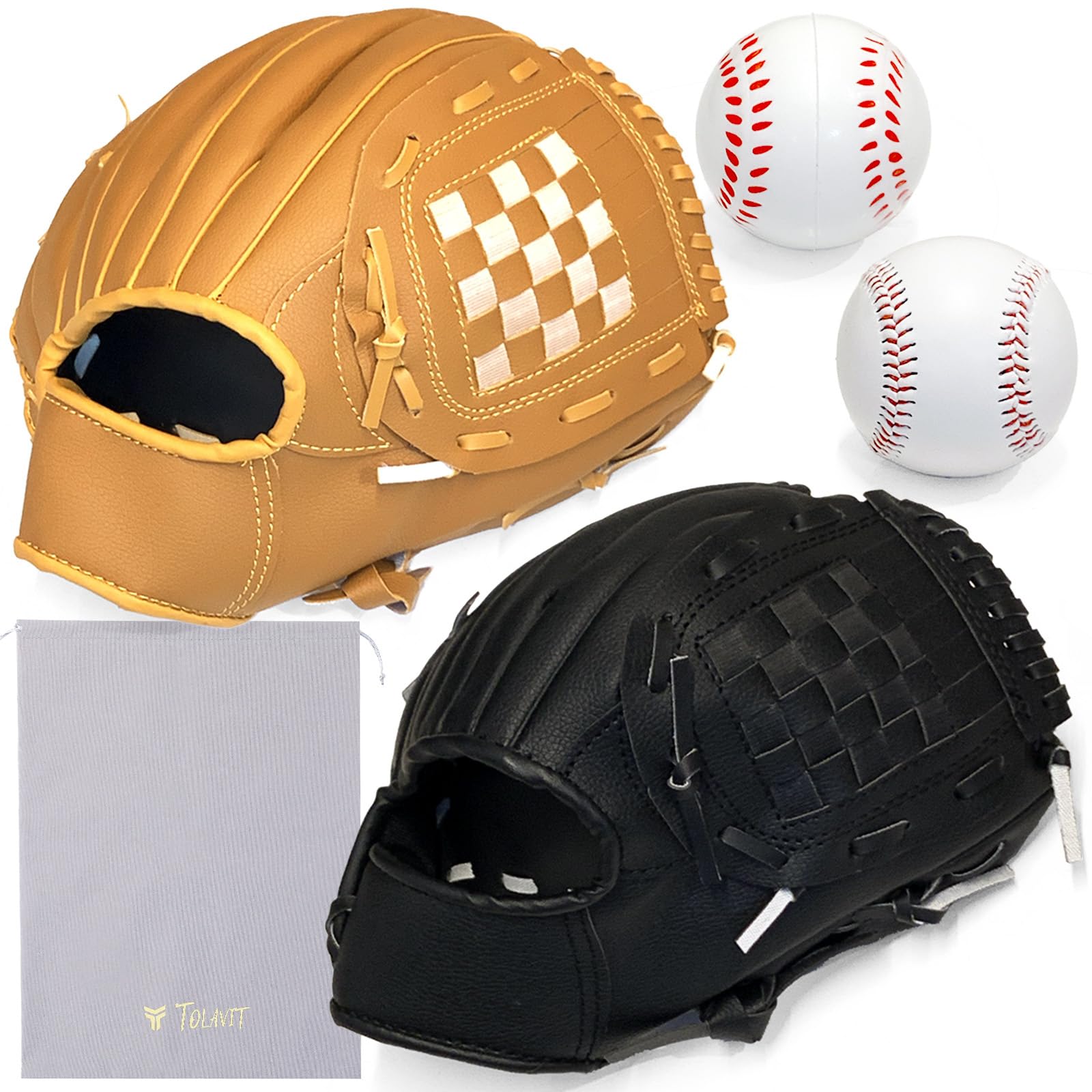 

TOLAVIT Baseball Gloves through Perfect for and adult includes softballs and sponge for kids and women [Communicate catch!] beginners! Parent-child