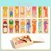 Wooden Children Educational Puzzle With Animal Shapes And Word Recognition For Early Learning Kids