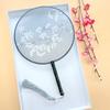 New Semi-Transparent Ancient-Style Round Fan, Double-Sided Palace Fan, Bridal Round Fan, Dance Fan, Chinese Style Classical Hanfu Small Fan