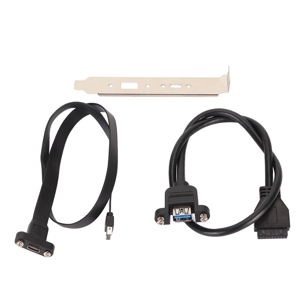 Type E to Type C Front Panel Cable 1.6ft Long 20Gbps Plug and Play Type E to Type C Extension Cable