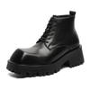 Nischen Martin Stiefel quadratischer Kopf Lederschuhe Plateau Erhöhung vielseitige britische Derby Schuhe Friseur Herrenstiefel 2906-J