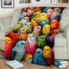 Colorful Parrot Printed Blanket for Sofa Bed Travel Camping Living Room Office Conditioning Blanket for All Seasons Gifts