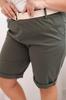 Spodenki Damskie Bawełniane Plus Size Z Paskiem Khaki Xxxxl