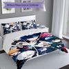 3pcs B-BLUE L-LOCK Themed Duvet Cover Set, Includes 1 Duvet Cover and 2 Pillowcases,Skin-Friendly&Comfortable Fabric,Suitable Bedding Sets
