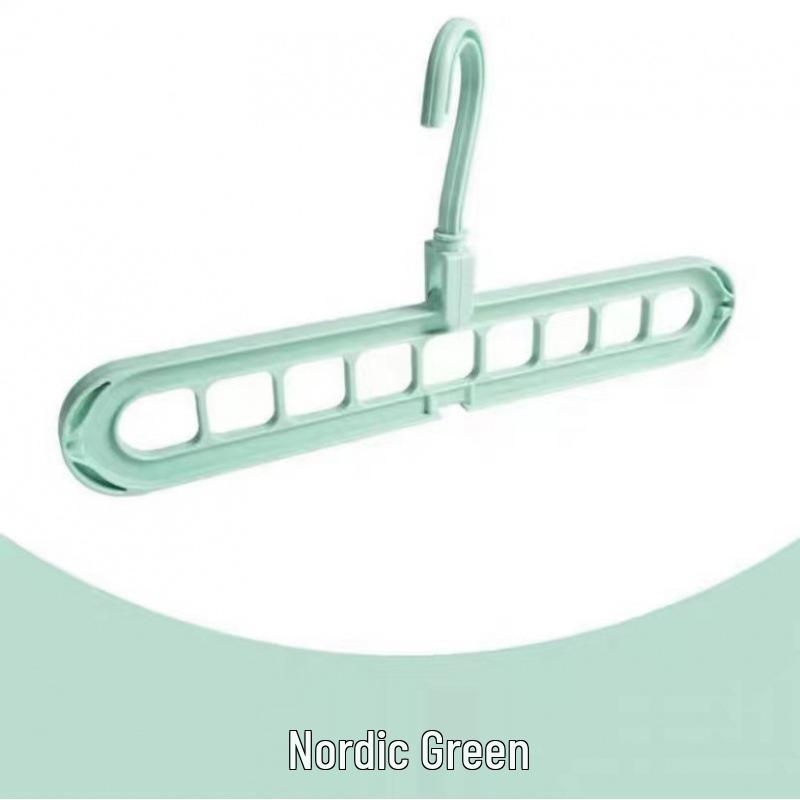 

Многофункциональная вешалка с девятью отверстиями: Компактное, складное хранение одежды для общежитий и домов