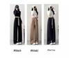 Gray Banana Women's Slimming Straight-Leg Track Pants - Petite 2025 Collection, Narrow Flare, Versatile Casual Wear for Spring and Autumn.