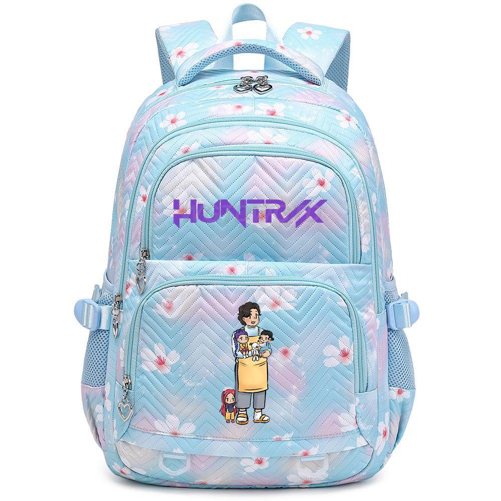 KPop Demon Hunter Backpack HUNTR/X Saja Student Women Cartoon Bookbag Lightweight Water-Resistant Large Capacity