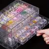 120 Grids Transparent Organizer Box Plastic Jewelry Sorting Box Nail Art Storage Box  Bathroom